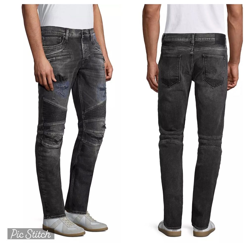 HUDSON Jeans The Blinder Biker Distressed Jeans size 32 (31 X 27.5)
